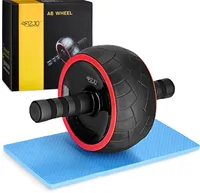 KÓŁKO DO ĆWICZEŃ MIĘŚNI BRZUCHA AB WHEEL XL CZARNO -CZERWONE