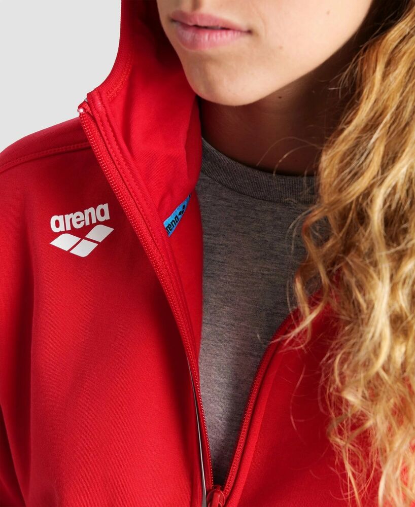ARENA BLUZA ROZPINANA TEAM HOODED JACKET PANEL RED  004906400