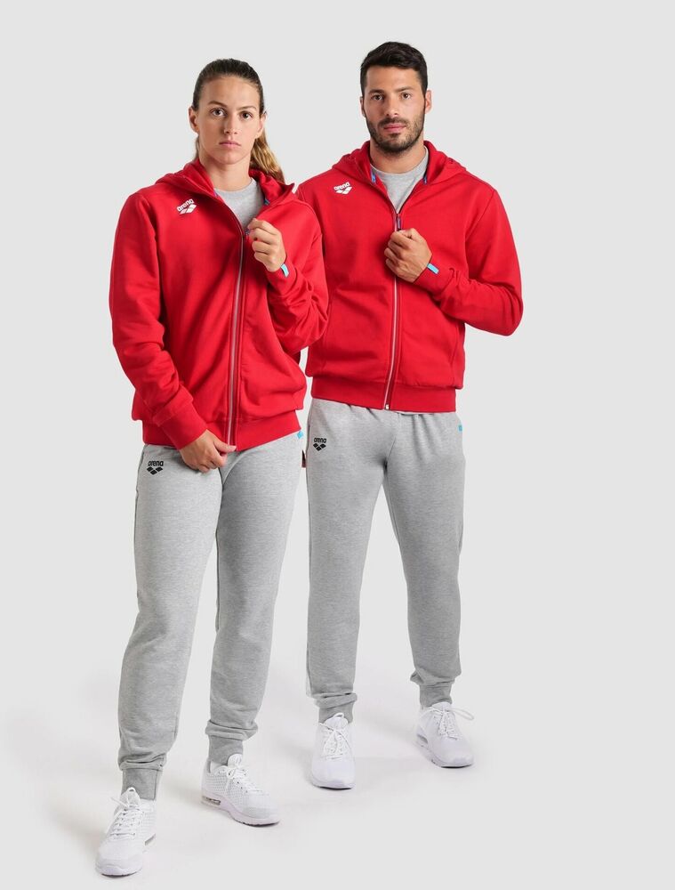 ARENA BLUZA ROZPINANA TEAM HOODED JACKET PANEL RED  004906400
