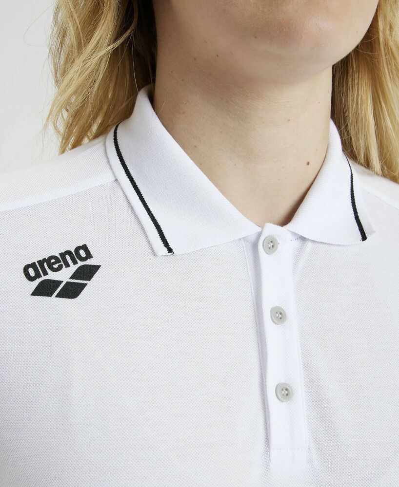 ARENA KOSZULKA POLO TEAM POLO SHIRT SOLID WHITE  004901100