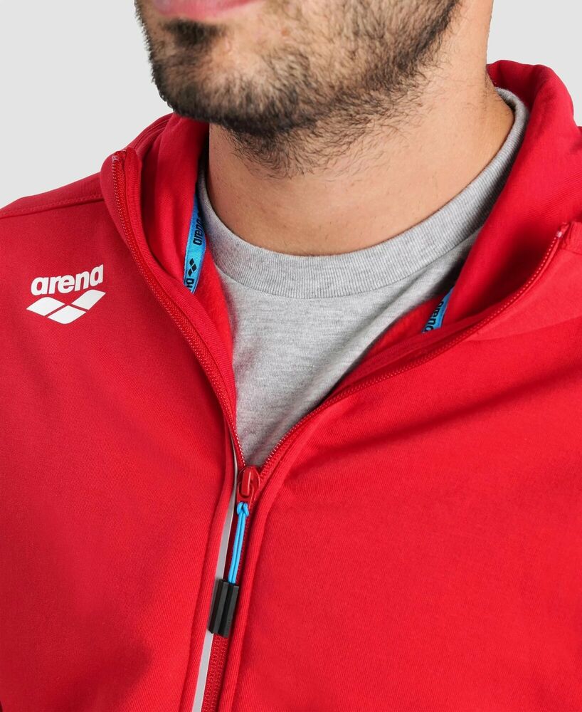 ARENA BLUZA ROZPINANA TEAM HOODED JACKET PANEL RED  004906400