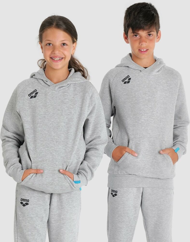 ARENA BLUZA JUNIOR JR TEAM HOODED SWEAT PANEL  004919550 MEDIUM GREY MELANGE