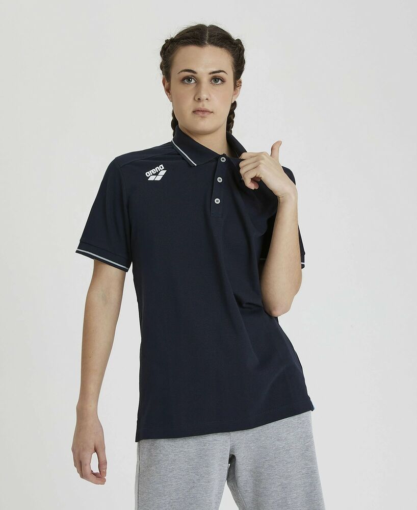 ARENA KOSZULKA POLO TEAM POLO SHIRT SOLID NAVY  004901700
