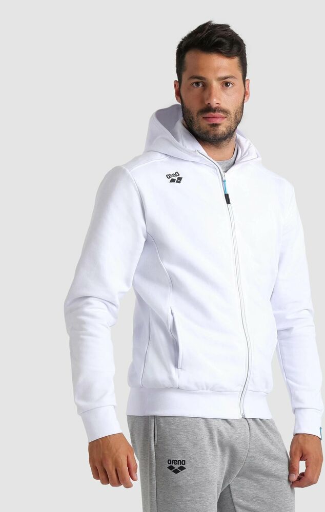 ARENA BLUZA ROZPINANA TEAM HOODED JACKET PANEL WHITE  004906100