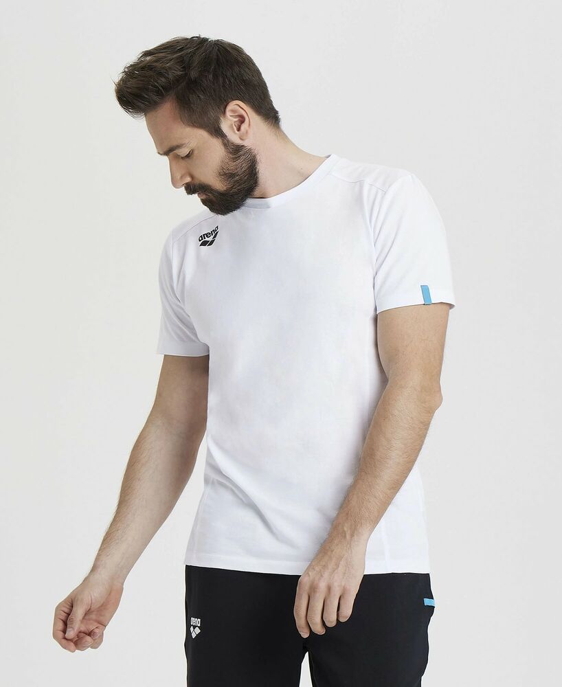 ARENA KOSZULKA  TEAM T-SHIRT PANEL WHITE