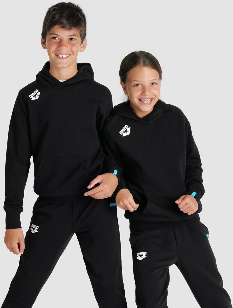 ARENA BLUZA JUNIOR JR TEAM HOODED SWEAT PANEL  004919500 BLACK