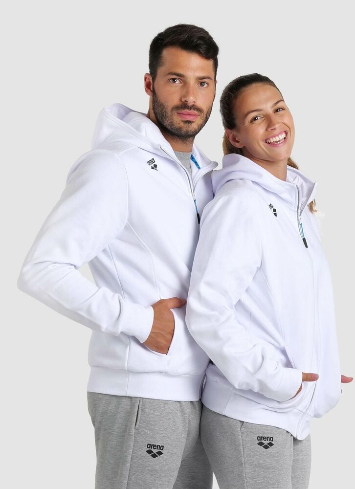 ARENA BLUZA ROZPINANA TEAM HOODED JACKET PANEL WHITE  004906100