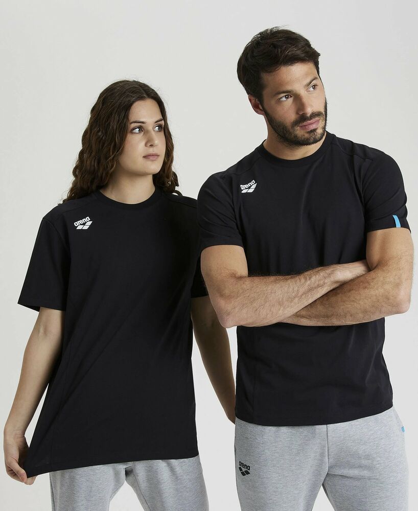 ARENA KOSZULKA  TEAM T-SHIRT PANEL BLACK