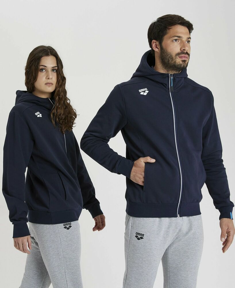 ARENA BLUZA ROZPINANA TEAM HOODED JACKET PANEL  NAVY 004906700