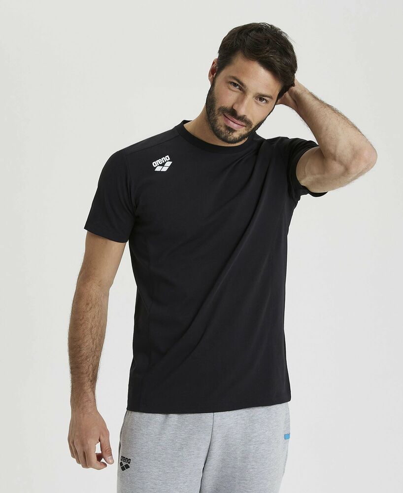 ARENA KOSZULKA  TEAM T-SHIRT PANEL BLACK
