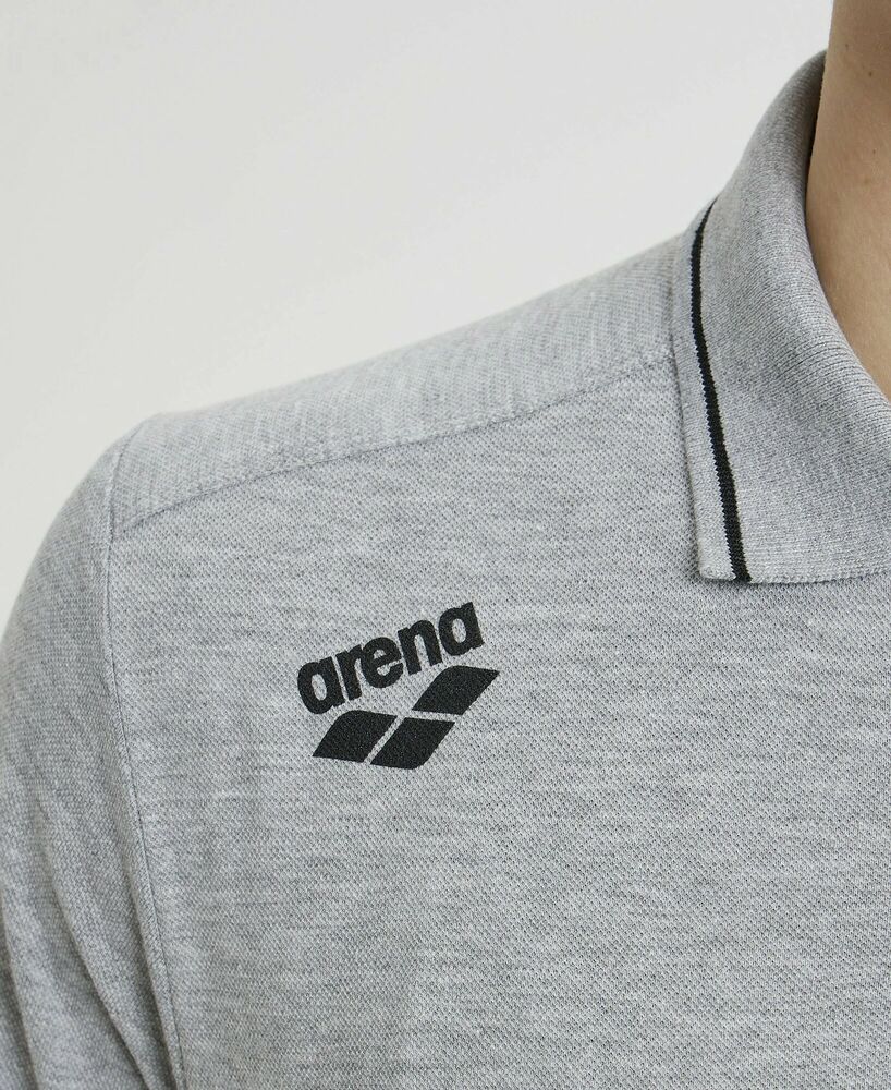 ARENA KOSZULKA POLO TEAM POLO SHIRT SOLID MEDIUM GREY HEATHER  004901550