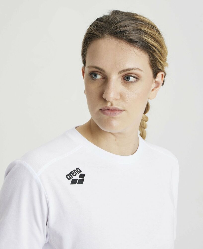 ARENA KOSZULKA  TEAM T-SHIRT PANEL WHITE