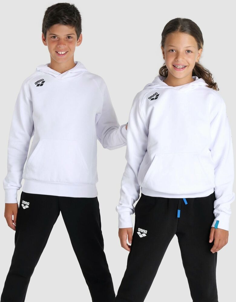 ARENA BLUZA JUNIOR JR TEAM HOODED SWEAT PANEL  004919100 WHITE