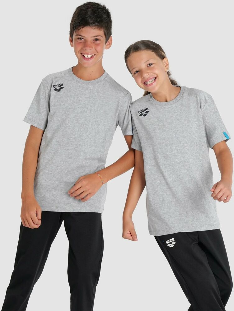 ARENA KOSZULKA JUNIOR JR TEAM T-SHIRT PANEL  004918550 MEDIUM GREY MELANGE