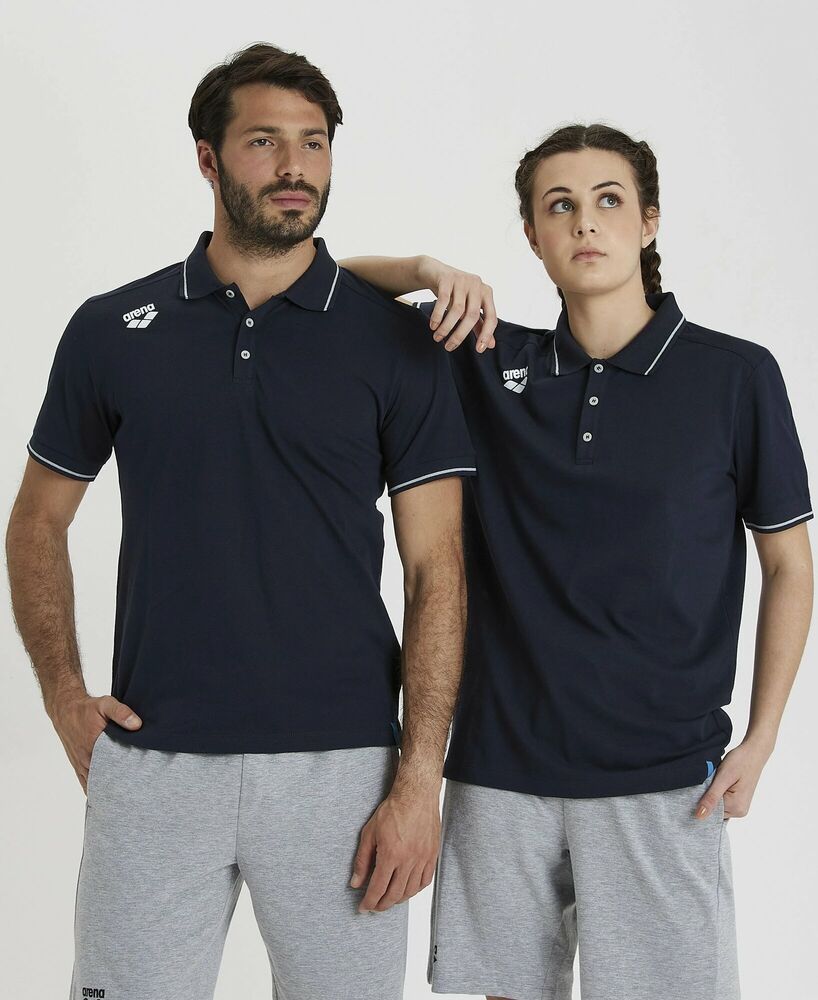 ARENA KOSZULKA POLO TEAM POLO SHIRT SOLID NAVY  004901700