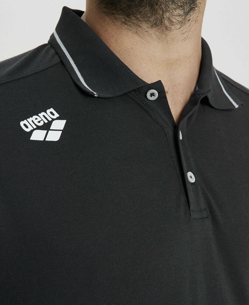 ARENA KOSZULKA POLO TEAM POLO SHIRT SOLID BLACK  004901500