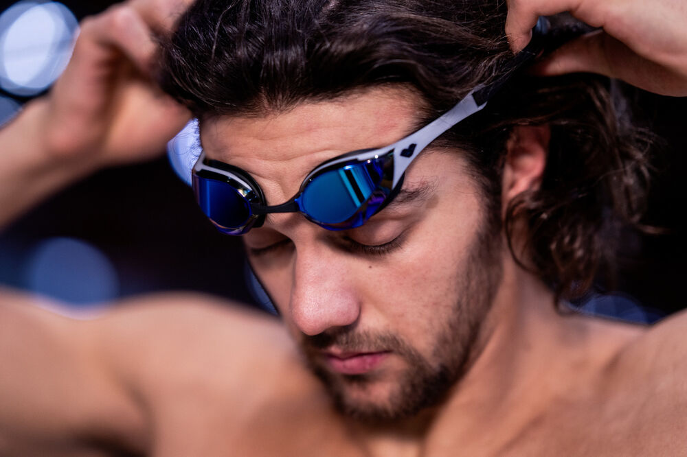 ARENA OKULARKI COBRA EDGE SWIPE MIRROR GOGGLES BLUE-SILVER-BLACK 006870/140