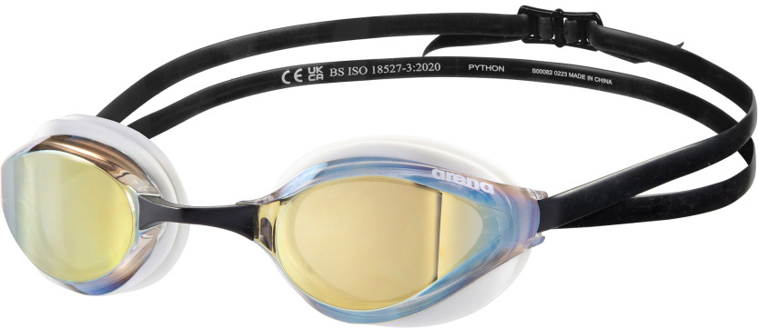 ARENA OKULARKI PŁYWACKIE  PYTHON MIRROR GOLD-WHITE-BLACK 1E763/119