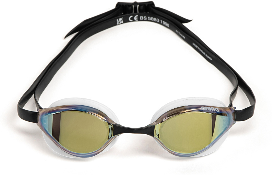 ARENA OKULARKI PŁYWACKIE  PYTHON MIRROR GOLD-WHITE-BLACK 1E763/119