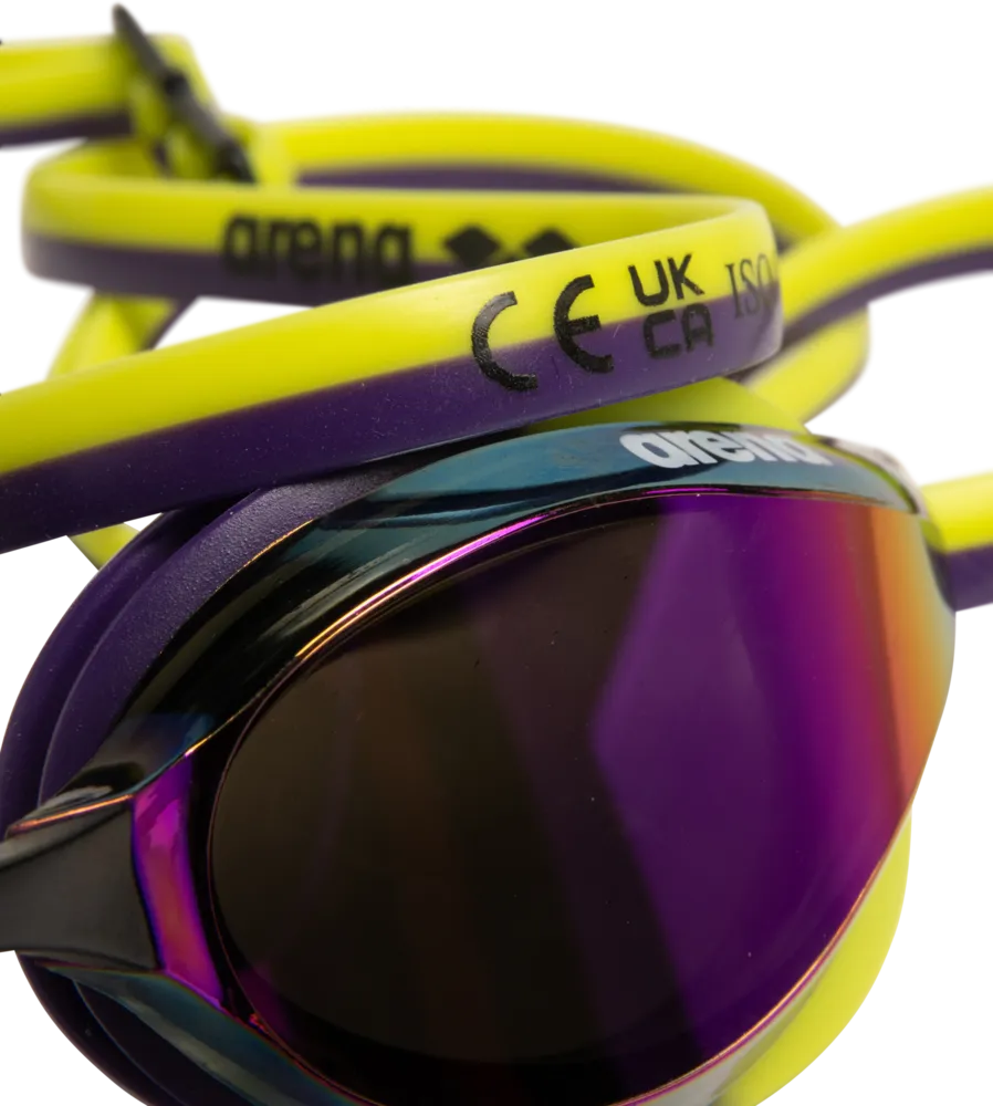 ARENA OKULARKI PŁYWACKIE  PYTHON MIRROR VIOLET PLUM ARTIC LIME 1E763/122