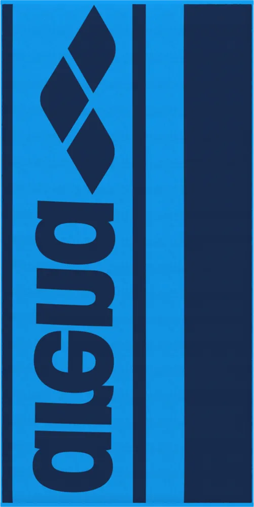 ARENA DUŻY RĘCZNIK  LOGOTYPE JACQUARD TOWEL  180x90cm TURQUOISE - NAVY  009181/870