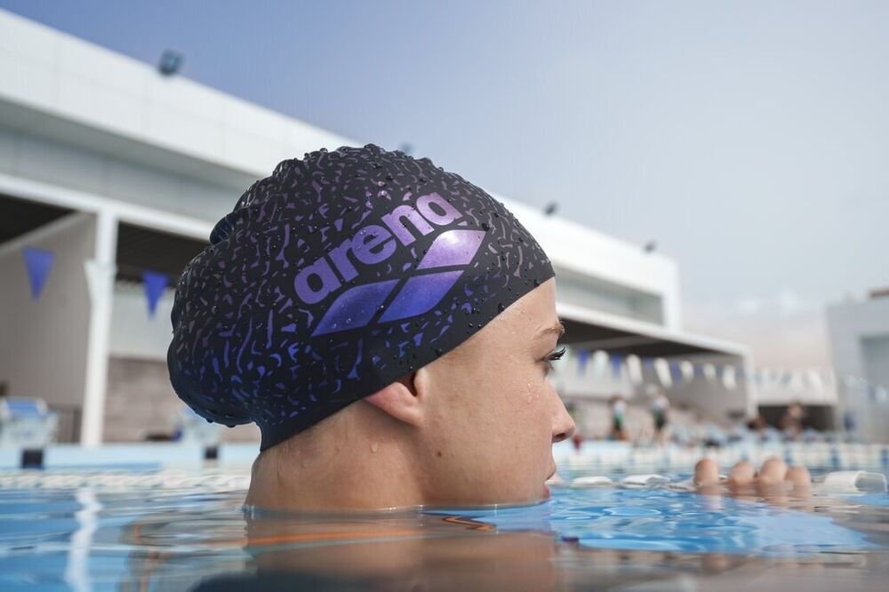 ARENA CZEPEK  SHINE CAP BLACK BLUE 009386/203