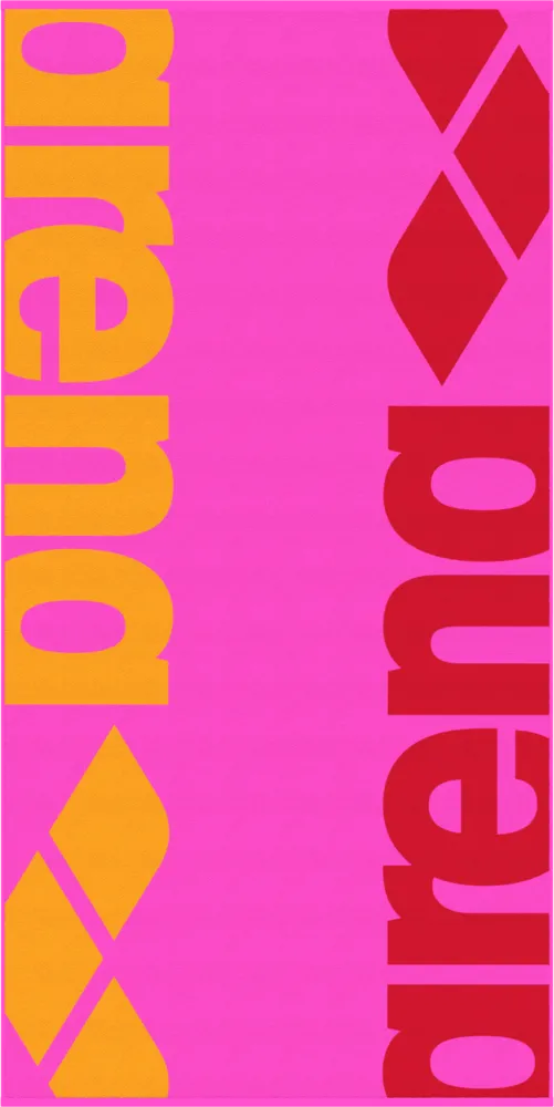 ARENA DUŻY RĘCZNIK  LOGOTYPE VELOUR TOWEL SKOCHING PINK MULTI 180X90 009229/940