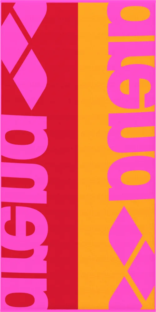 ARENA DUŻY RĘCZNIK  LOGOTYPE VELOUR TOWEL SKOCHING PINK MULTI 180X90 009229/940