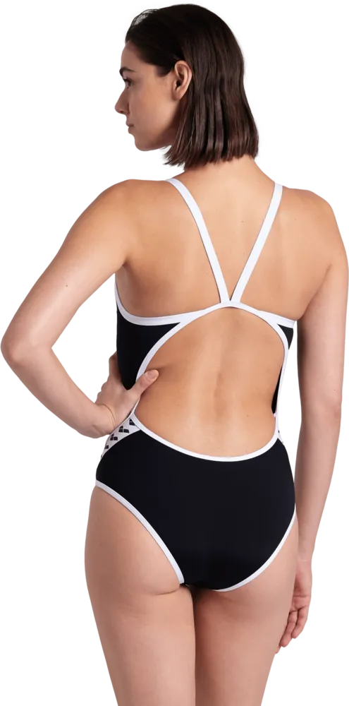 ARENA DAMSKI STRÓJ WOMEN'S ICONS SUPER FLY BACK SOLID BLACK-WHITE 005036510