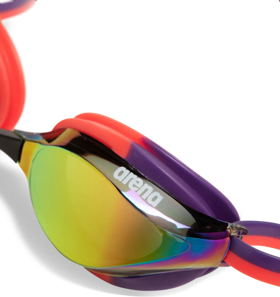 ARENA OKULARKI PŁYWACKIE  PYTHON MIRROR PLUM BRIGHT-CORAL 1E763/123