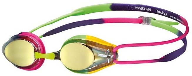 ARENA OKULARY TRACKS JUNIOR MIRROR VIOLET/FUCHSIA/GREEN 1E560896