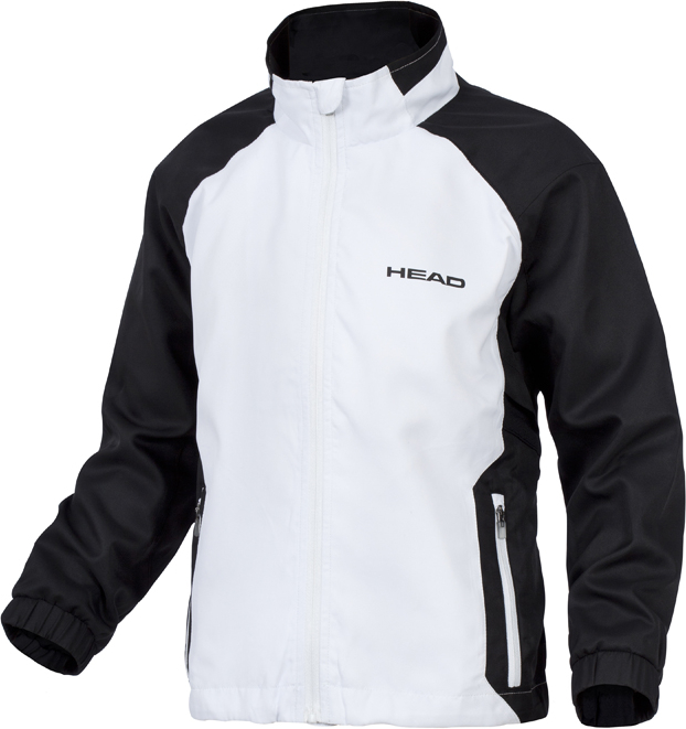 HEAD BLUZA ROZPINANA TEAM JACKET JR white/black