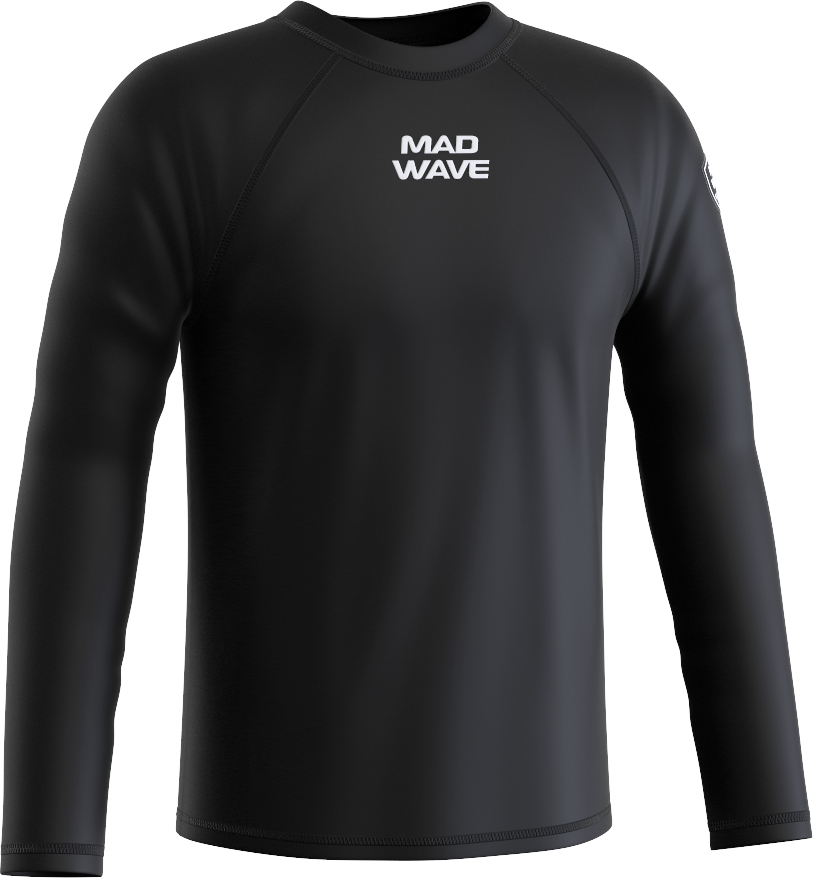 MAD WAVE T-SHIRT LONGSLEEVE MEN  BLACK