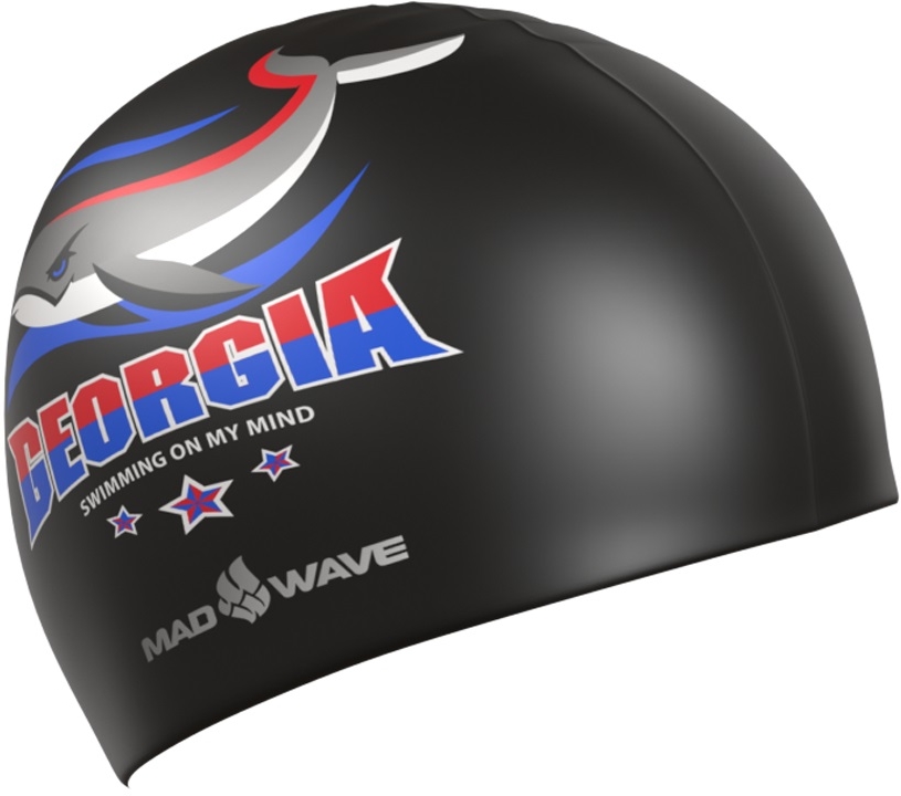 MAD WAVE CZEPEK PŁYWACKI  USA - GEORGIA BLACK M055843000W