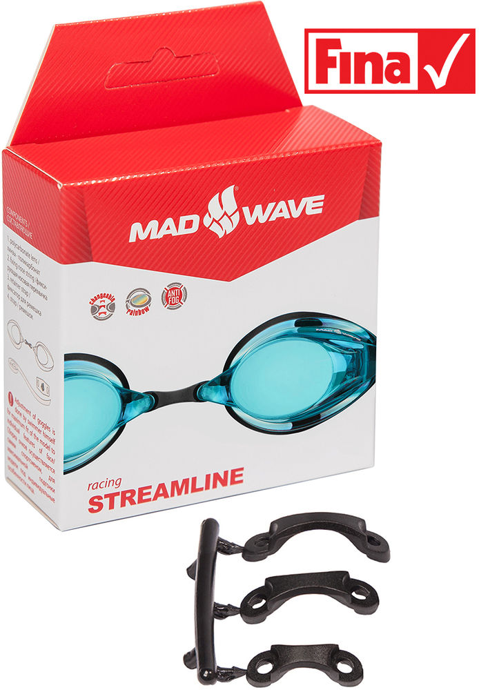 MAD WAVE OKULARY RACING STREAMLINE  RAINBOW