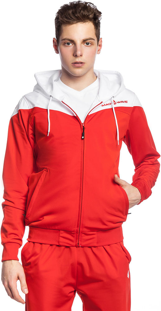 MAD WAVE ROZPINANA BLUZA SPORTOWA JUNIOR PROS RED/WH