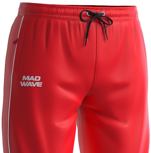 MAD WAVE SPODNIE DRESOWE TRACK PANTS RED