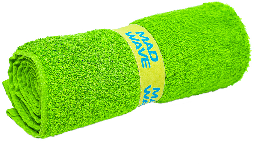MAD WAVE RĘCZNIK Z MIĘKKIEJ BAWEŁNY FROTTE ZIELONY  50*100CM M076201110W