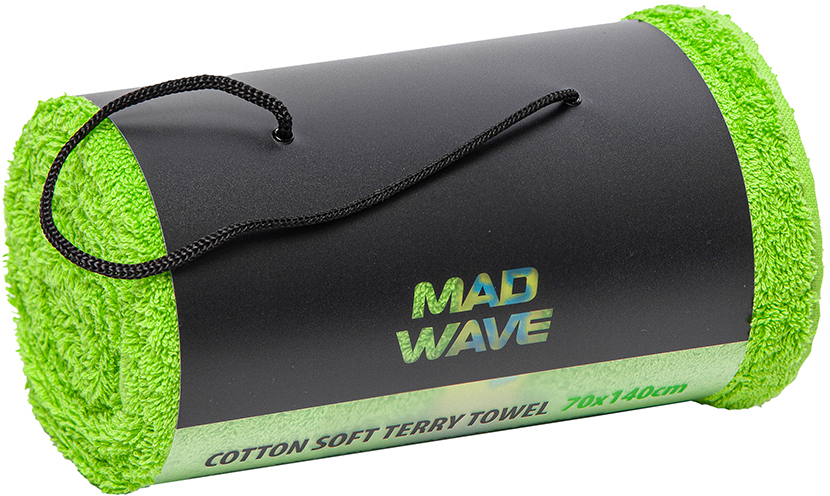MAD WAVE RĘCZNIK Z MIĘKKIEJ BAWEŁNY FROTTE ZIELONY  50*100CM M076201110W