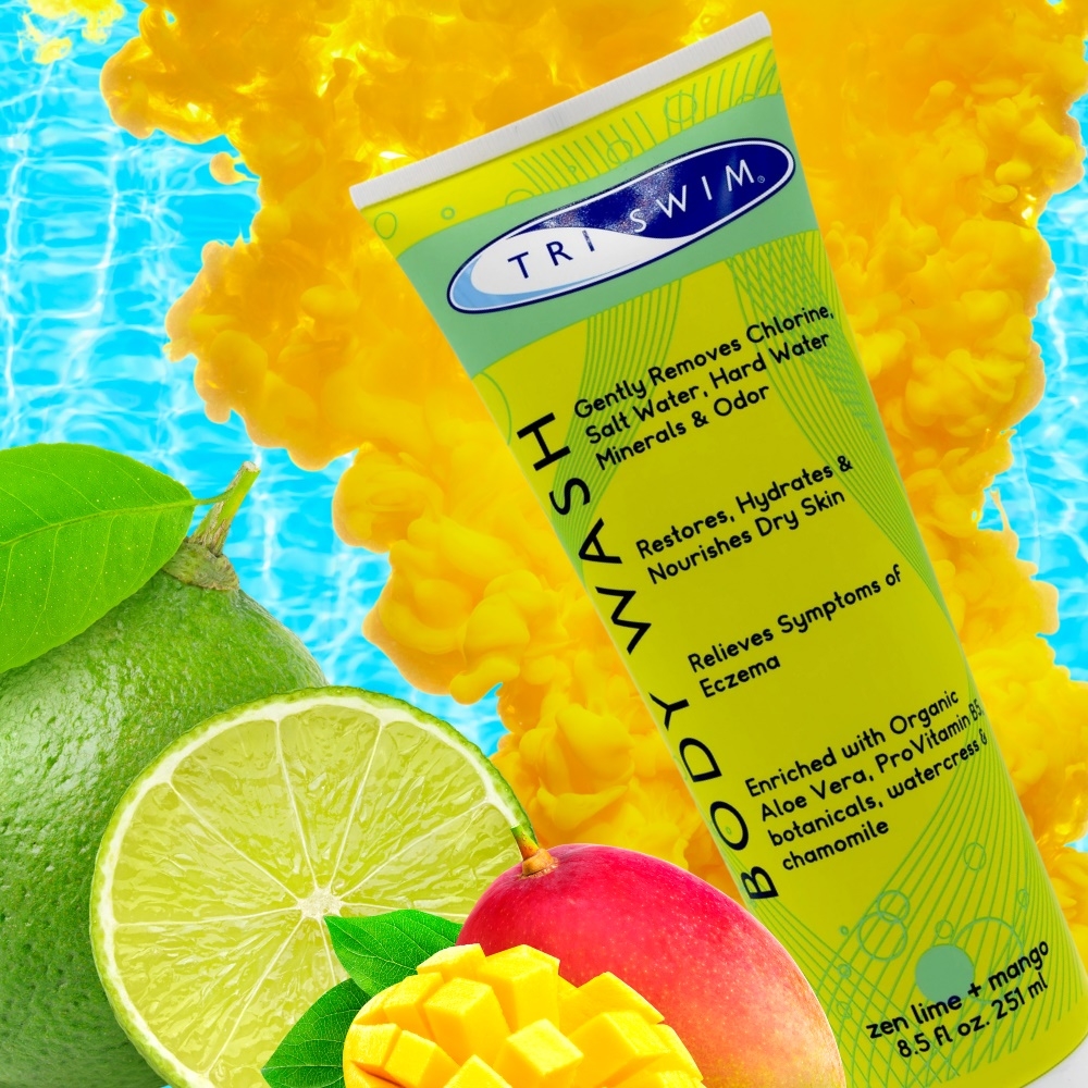 TRISWIM ŻEL DO KĄPIELI NEUTRALIZUJĄCY CHLOR 251ml  BODY WASH ZEN LIME + MANGO