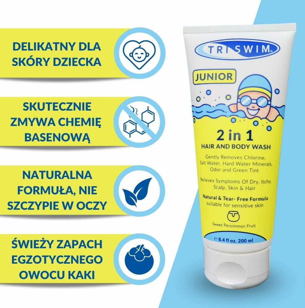 TRISWIM  JUNIOR HAIR AND BODY WASH 200ml neutralizujący chlor