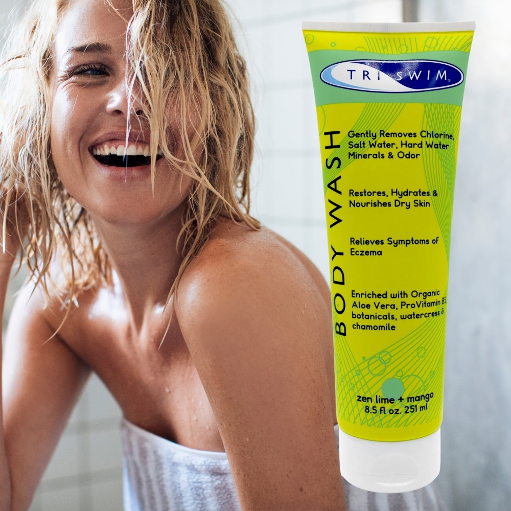 TRISWIM ŻEL DO KĄPIELI NEUTRALIZUJĄCY CHLOR 251ml  BODY WASH ZEN LIME + MANGO
