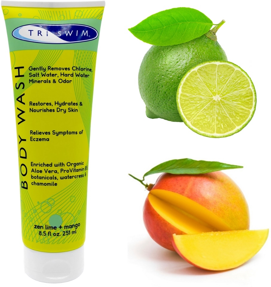 TRISWIM ŻEL DO KĄPIELI NEUTRALIZUJĄCY CHLOR 251ml  BODY WASH ZEN LIME + MANGO