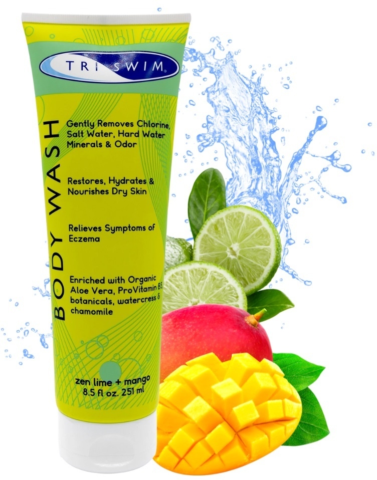 TRISWIM ŻEL DO KĄPIELI NEUTRALIZUJĄCY CHLOR 251ml  BODY WASH ZEN LIME + MANGO